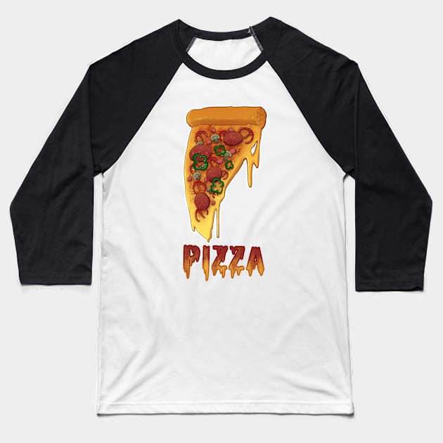 PIZZA Baseball T-Shirt by Achin